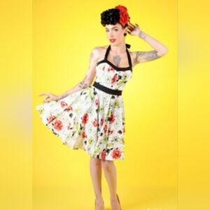 Lucky 13 floral fit-and-flare Halter dress